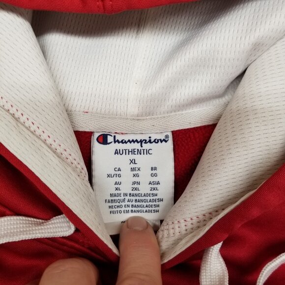 ✅Indiana Hoosiers Hoodie Mens XL Red Champion Pullover Hood/Pocketed Sweatshirt - Picture 2 of 11